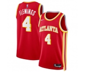 Men's Atlanta Hawks #4 Kingston Flemings Red 2026 Draft Icon Edition Stitched Jersey