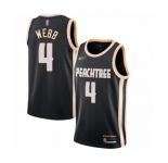 Men's Atlanta Hawks #4 Spud Webb Swingman Black Basketball Jersey - 2019-20 City Edition