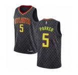 Men's Atlanta Hawks #5 Jabari Parker Swingman Black Basketball Jersey - Icon Edition