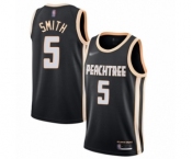 Men's Atlanta Hawks #5 Josh Smith Authentic Black Basketball Jersey - 2019-20 City Edition