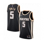 Men's Atlanta Hawks #5 Josh Smith Swingman Black Basketball Jersey - 2019-20 City Edition