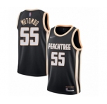 Men's Atlanta Hawks #55 Dikembe Mutombo Swingman Black Basketball Jersey - 2019-20 City Edition