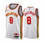 Men's Atlanta Hawks #8 Danilo Gallinari 2022-23 White Association Edition Stitched Jersey