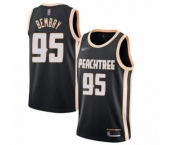 Men's Atlanta Hawks #95 DeAndre' Bembry Swingman Black Basketball Jersey - 2019-20 City Edition