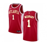 Men's Nike Atlanta Hawks #1 Tracy Mcgrady Authentic Red NBA Jersey Statement Edition