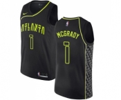 Men's Nike Atlanta Hawks #1 Tracy Mcgrady Swingman Black NBA Jersey - City Edition