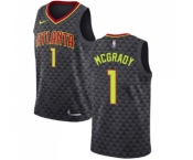 Men's Nike Atlanta Hawks #1 Tracy Mcgrady Swingman Black Road NBA Jersey - Icon Edition