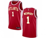 Men's Nike Atlanta Hawks #1 Tracy Mcgrady Swingman Red NBA Jersey Statement Edition