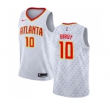 Men's Nike Atlanta Hawks #10 Mike Bibby Authentic White NBA Jersey - Association Edition