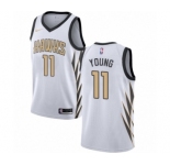 Men's Nike Atlanta Hawks #11 Trae Young Authentic White NBA Jersey - City Edition