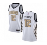Men's Nike Atlanta Hawks #12 Taurean Prince Authentic White NBA Jersey - City Edition