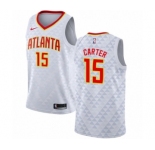 Men's Nike Atlanta Hawks #15 Vince Carter Authentic White NBA Jersey - Association Edition