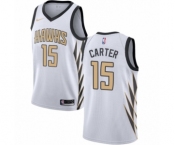 Men's Nike Atlanta Hawks #15 Vince Carter Authentic White NBA Jersey - City Edition