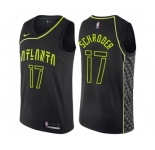 Men's Nike Atlanta Hawks #17 Dennis Schroder Swingman Black NBA Jersey - City Edition