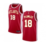 Men's Nike Atlanta Hawks #18 Miles Plumlee Swingman Red NBA Jersey Statement Edition