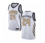 Men's Nike Atlanta Hawks #24 Kent Bazemore Authentic White NBA Jersey - City Edition
