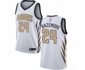 Men's Nike Atlanta Hawks #24 Kent Bazemore Authentic White NBA Jersey - City Edition