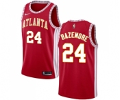 Men's Nike Atlanta Hawks #24 Kent Bazemore Swingman Red NBA Jersey Statement Edition