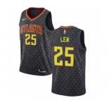 Men's Nike Atlanta Hawks #25 Alex Len Authentic Black NBA Jersey - Icon Edition
