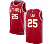 Men's Nike Atlanta Hawks #25 Alex Len Authentic Red NBA Jersey Statement Edition