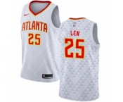 Men's Nike Atlanta Hawks #25 Alex Len Authentic White NBA Jersey - Association Edition
