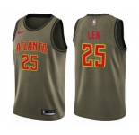 Men's Nike Atlanta Hawks #25 Alex Len Swingman Green Salute to Service NBA Jersey