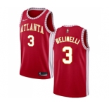 Men's Nike Atlanta Hawks #3 Marco Belinelli Authentic Red NBA Jersey Statement Edition