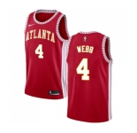 Men's Nike Atlanta Hawks #4 Spud Webb Authentic Red NBA Jersey Statement Edition