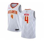 Men's Nike Atlanta Hawks #4 Spud Webb Swingman White NBA Jersey - Association Edition
