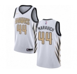 Men's Nike Atlanta Hawks #44 Pete Maravich Authentic White NBA Jersey - City Edition