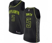 Men's Nike Atlanta Hawks #5 Josh Smith Swingman Black NBA Jersey - City Edition