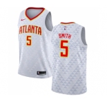 Men's Nike Atlanta Hawks #5 Josh Smith Swingman White NBA Jersey - Association Edition
