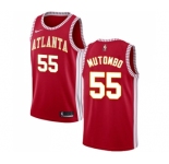 Men's Nike Atlanta Hawks #55 Dikembe Mutombo Swingman Red NBA Jersey Statement Edition