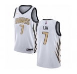 Men's Nike Atlanta Hawks #7 Jeremy Lin Authentic White NBA Jersey - City Edition