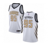 Men's Nike Atlanta Hawks #95 DeAndre' Bembry Swingman White NBA Jersey - City Edition