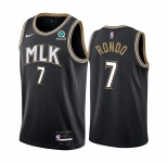 Nike Hawks #7 Rajon Rondo Black NBA Swingman 2020-21 City Edition Jersey