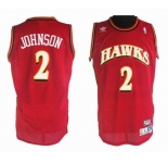 nba atlanta hawks #2 johnson red