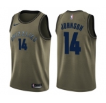 Youth Nike Memphis Grizzlies #14 Brice Johnson Swingman Green Salute to Service NBA Jersey