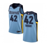 Youth Nike Memphis Grizzlies #42 Lorenzen Wright Authentic Light Blue NBA Jersey Statement Edition