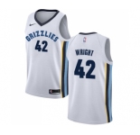 Youth Nike Memphis Grizzlies #42 Lorenzen Wright Swingman White NBA Jersey - Association Edition