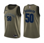 Youth Nike Memphis Grizzlies #50 Zach Randolph Swingman Green Salute to Service NBA Jersey