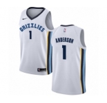 Women's Nike Memphis Grizzlies #1 Kyle Anderson Swingman White NBA Jersey - Association Edition