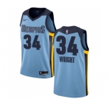 Women's Nike Memphis Grizzlies #34 Brandan Wright Swingman Light Blue NBA Jersey Statement Edition