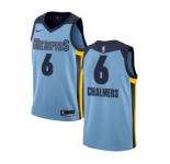 Women's Nike Memphis Grizzlies #6 Mario Chalmers Swingman Light Blue NBA Jersey Statement Edition