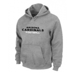 Arizona Cardinals Authentic font Pullover Hoodie Grey