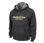 Baltimore Ravens Authentic font Pullover Hoodie D.Grey