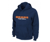 Chicago Bears Authentic font Pullover Hoodie D.Blue