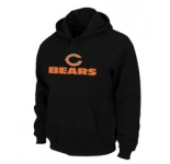 Chicago Bears Sideline Legend Authentic logo Pullover Hoodie Black