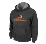 Cincinnati Bengals Authentic Logo Pullover Hoodie D.Grey