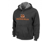Cincinnati Bengals Authentic Logo Pullover Hoodie D.Grey